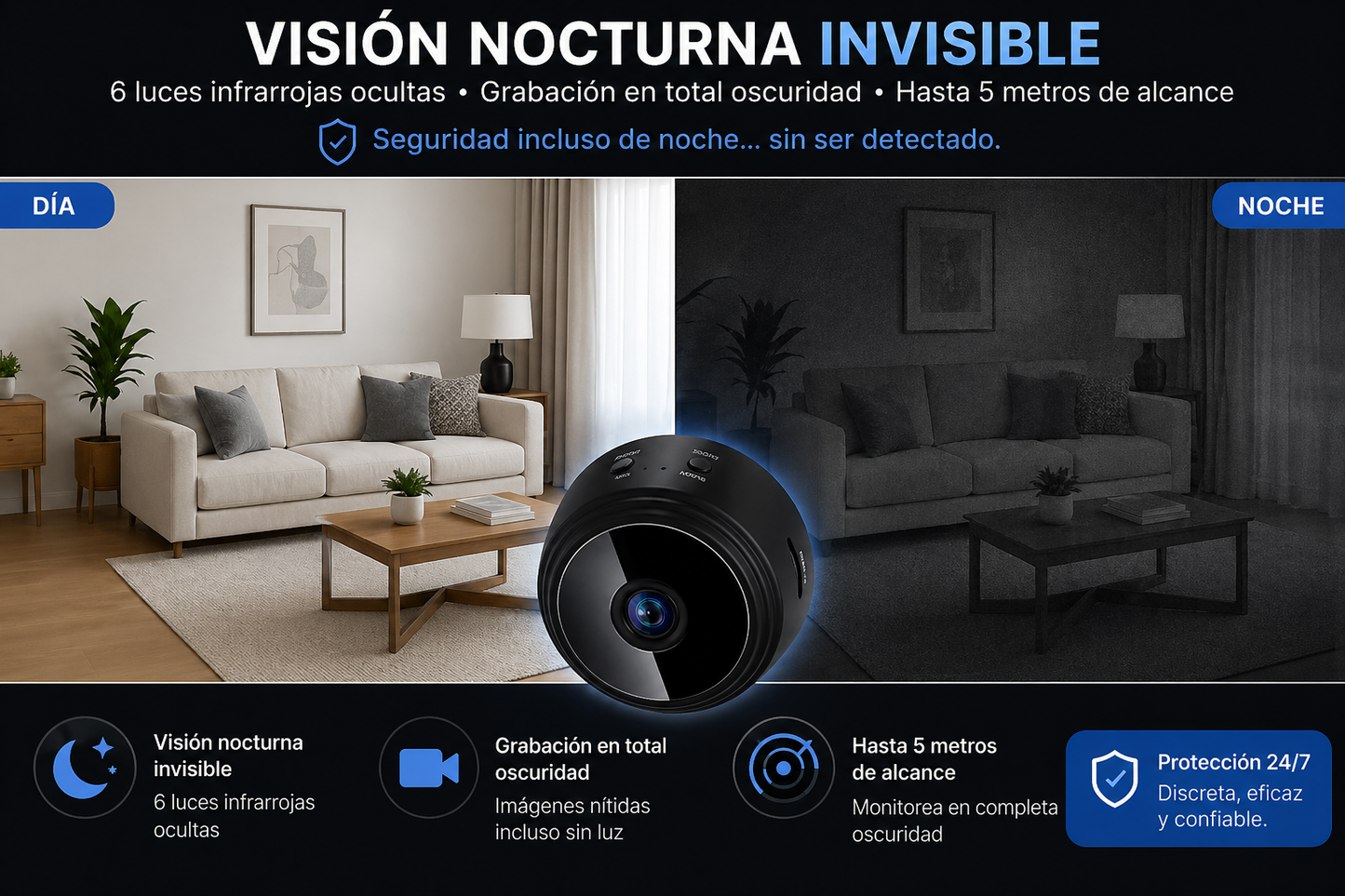 🎥🔒 VIGILA TU HOGAR EN SECRETO DESDE CUALQUIER LUGAR  👉 Mini Cámara Oculta HD 1080P con Visión Nocturna y WiFi