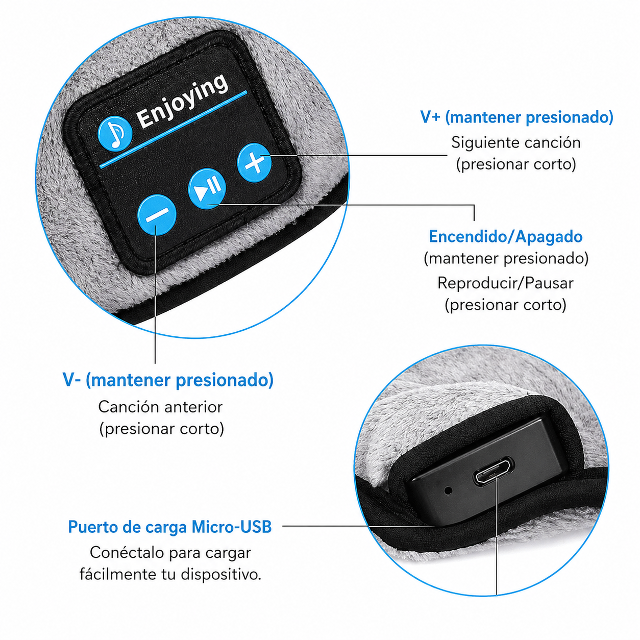 😴🎧 DUERME MEJOR DESDE LA PRIMERA NOCHE 👉 Antifaz Bluetooth con Sonido Estéreo + Bloqueo Total de Luz