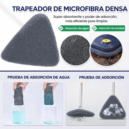 🧼 LIMPIA SIN AGACHARTE NI ESFORZARTE- Mopa 360° que llega a todos los rincones.