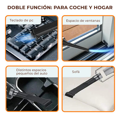 🚗 LIMPIA EN SEGUNDOS SIN ESFUERZO- Aspiradora portátil potente para casa y coche.