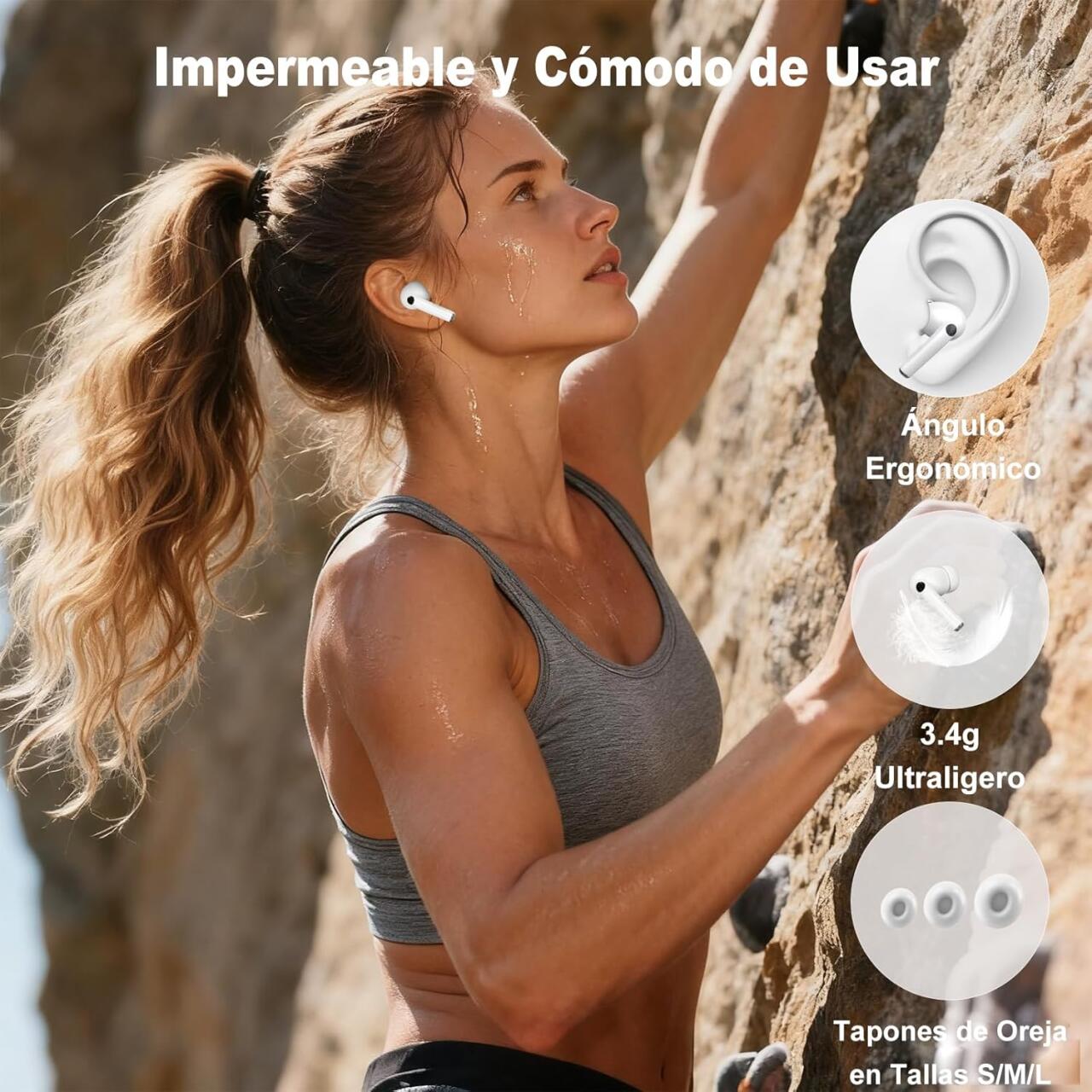 🎧🚀 CONTROLA TODO SIN TOCAR EL MÓVIL Y DISFRUTA SONIDO PRO SIN LÍMITES  👉 Auriculares Bluetooth 5.4 con Pantalla Táctil Inteligente
