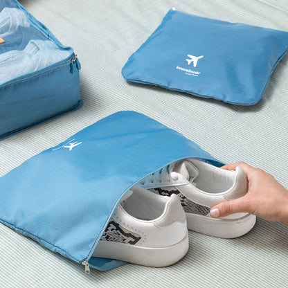 🧳 ORGANIZA TU MALETA EN SEGUNDOS Y VIAJA SIN CAOS Set de 6 bolsas organizadoras que ahorran espacio y tiempo