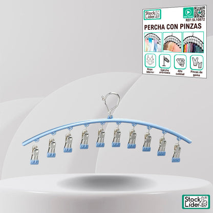 👉 🧺 ¿SIN ESPACIO PARA TU ROPA? SOLUCIÓN EN SEGUNDOS- Percha con pinzas ahorra espacio.