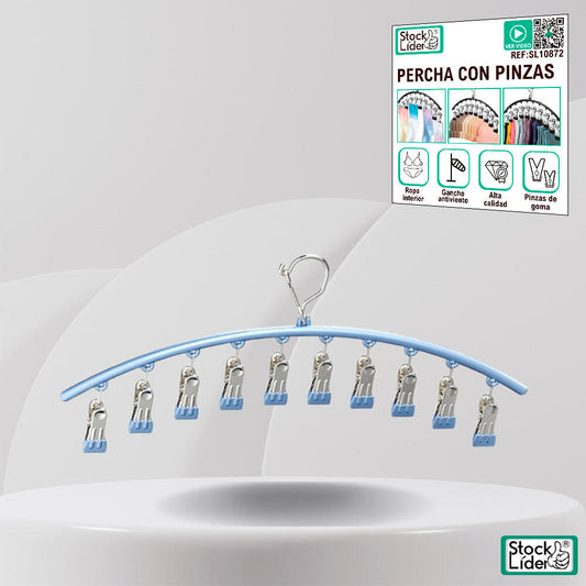 👉 🧺 ¿SIN ESPACIO PARA TU ROPA? SOLUCIÓN EN SEGUNDOS- Percha con pinzas ahorra espacio.