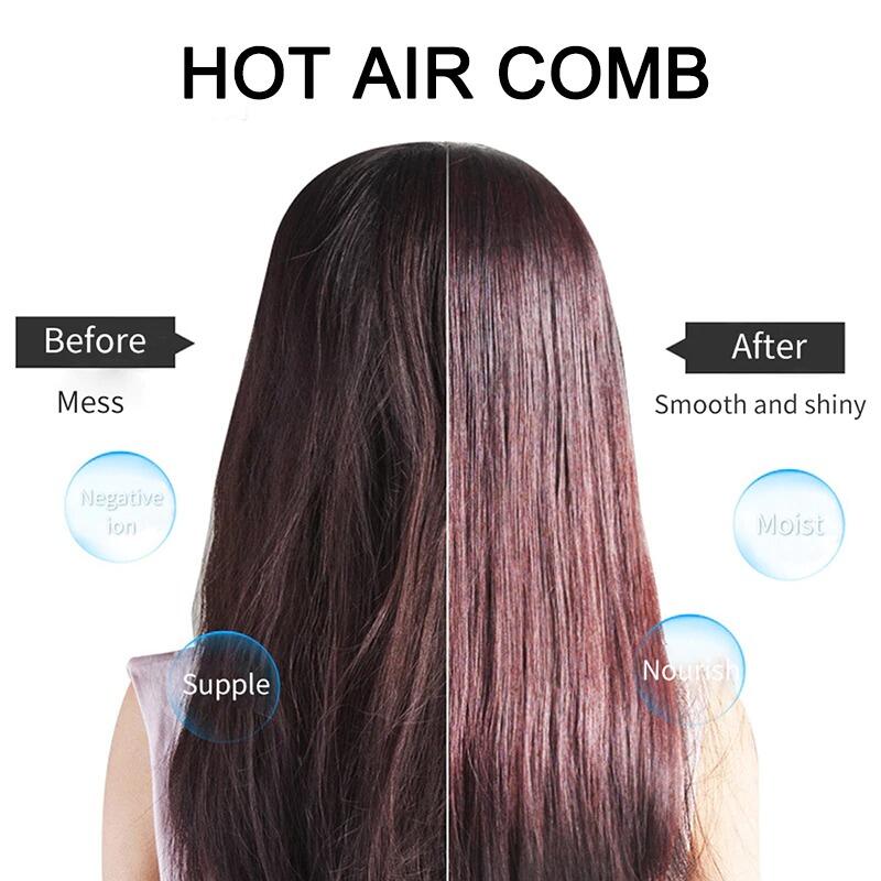 💇‍♀️✨ ALISA, SECA Y DA VOLUMEN EN MINUTOS SIN SALIR DE CASA  👉 Cepillo Secador y Alisador 3 en 1 (1000W Profesional)