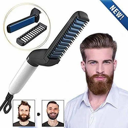 🧔🔥 BARBA Y CABELLO PERFECTOS EN MINUTOS SIN ESFUERZO  👉 Peine Alisador de Modelado para Pelo y Barba