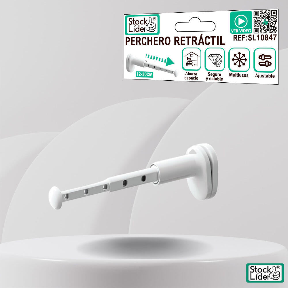 👉 🧺 ¿SIN ESPACIO EN CASA? SOLUCIÓN INTELIGENTE EN SEGUNDOS- Perchero retráctil ajustable.