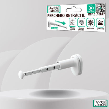 👉 🧺 ¿SIN ESPACIO EN CASA? SOLUCIÓN INTELIGENTE EN SEGUNDOS- Perchero retráctil ajustable.