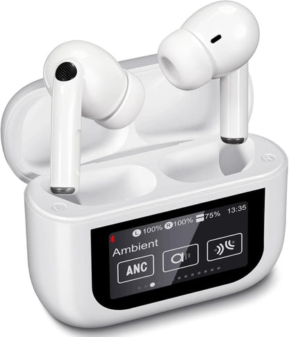 🎧🚀 CONTROLA TODO SIN TOCAR EL MÓVIL Y DISFRUTA SONIDO PRO SIN LÍMITES  👉 Auriculares Bluetooth 5.4 con Pantalla Táctil Inteligente