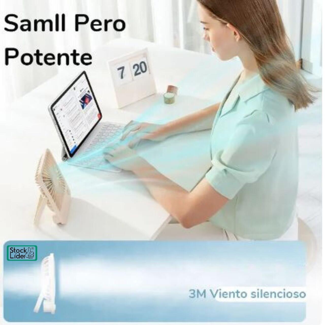 🌀 REFRESCATE EN SEGUNDOS DONDE QUIERAS- Ventilador portátil silencioso y potente.