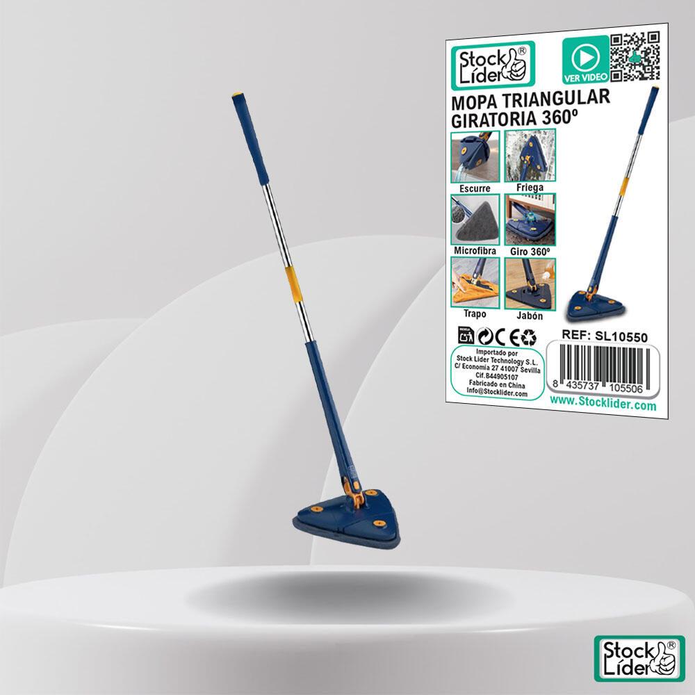 🧼 LIMPIA SIN AGACHARTE NI ESFORZARTE- Mopa 360° que llega a todos los rincones.