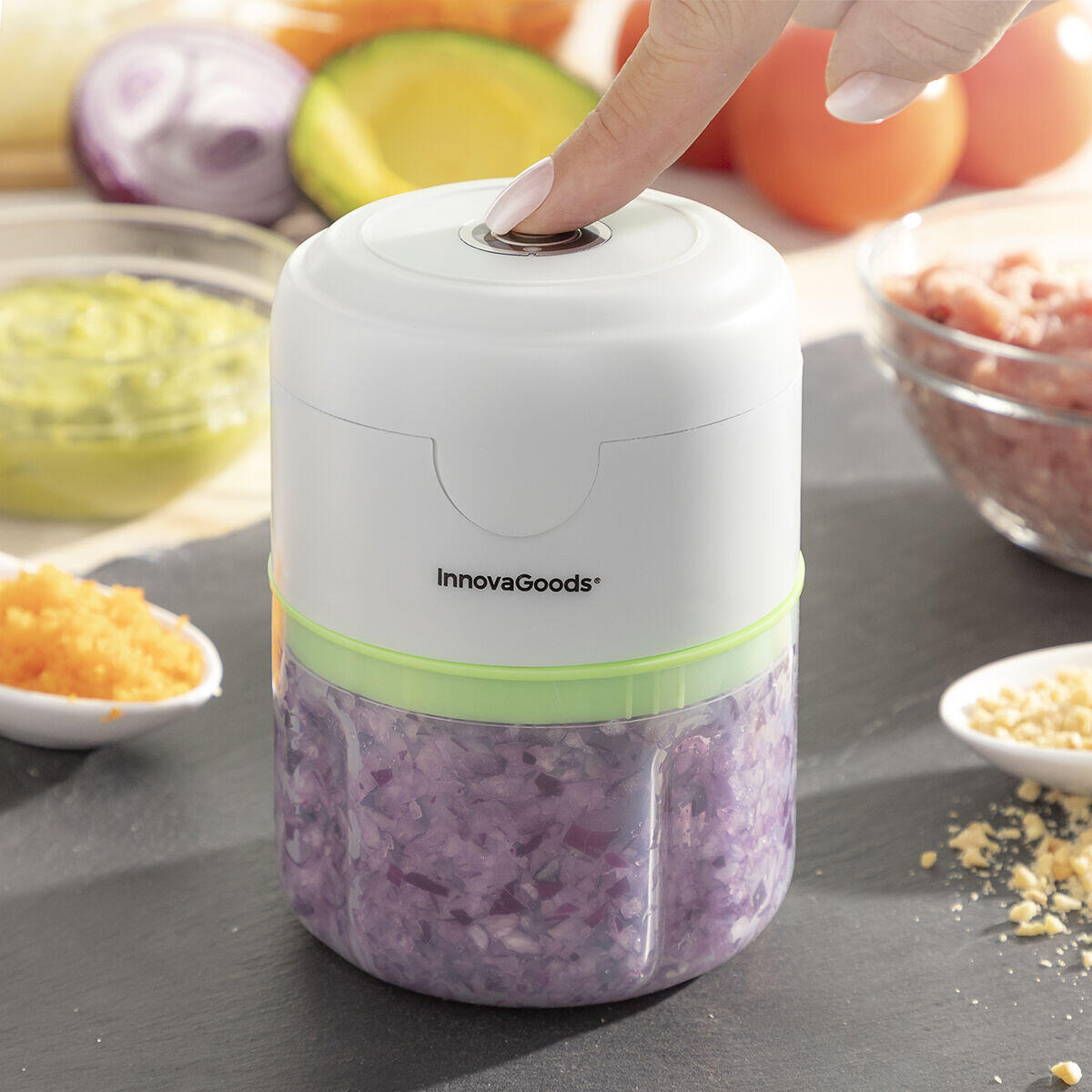 🥗⚡ PICA TODO EN SEGUNDOS SIN ESFUERZO Y AHORRA TIEMPO EN LA COCINA  👉 Mini Picadora Recargable Portátil