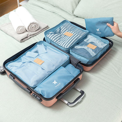 🧳 ORGANIZA TU MALETA EN SEGUNDOS Y VIAJA SIN CAOS Set de 6 bolsas organizadoras que ahorran espacio y tiempo