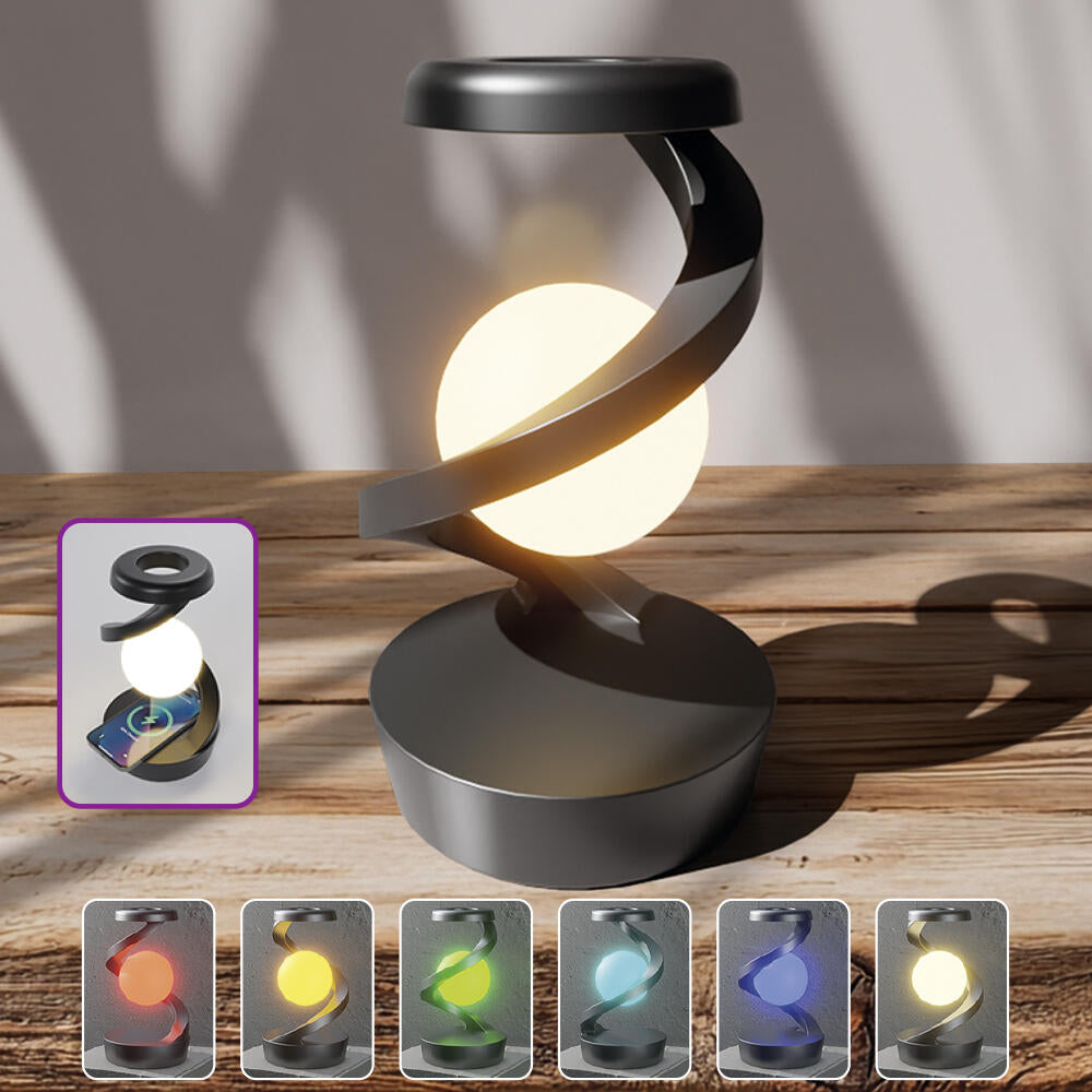 🌕✨ LÁMPARA DE LUNA FLOTANTE QUE HIPNOTIZA CUALQUIER ESPACIO- 👉 Iluminación 3D + Carga Inalámbrica en un solo diseño;