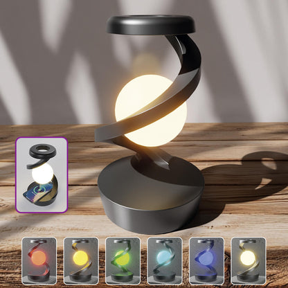 🌕✨ LÁMPARA DE LUNA FLOTANTE QUE HIPNOTIZA CUALQUIER ESPACIO- 👉 Iluminación 3D + Carga Inalámbrica en un solo diseño;