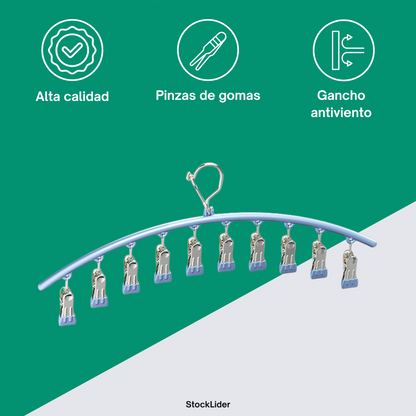 👉 🧺 ¿SIN ESPACIO PARA TU ROPA? SOLUCIÓN EN SEGUNDOS- Percha con pinzas ahorra espacio.