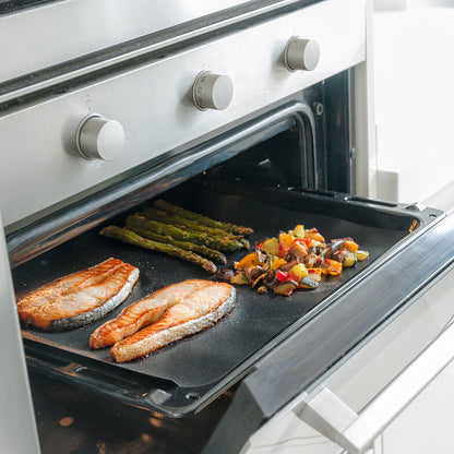 👉 ¿HORNO SUCIO CADA VEZ QUE COCINAS? SOLUCIÓN EN SEGUNDOS- Esterilla reutilizable antiadherente (Pack 2).