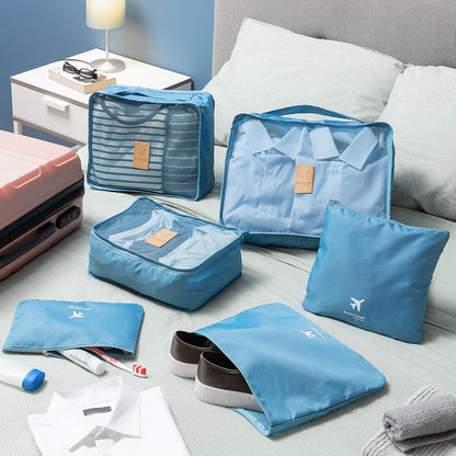 🧳 ORGANIZA TU MALETA EN SEGUNDOS Y VIAJA SIN CAOS Set de 6 bolsas organizadoras que ahorran espacio y tiempo