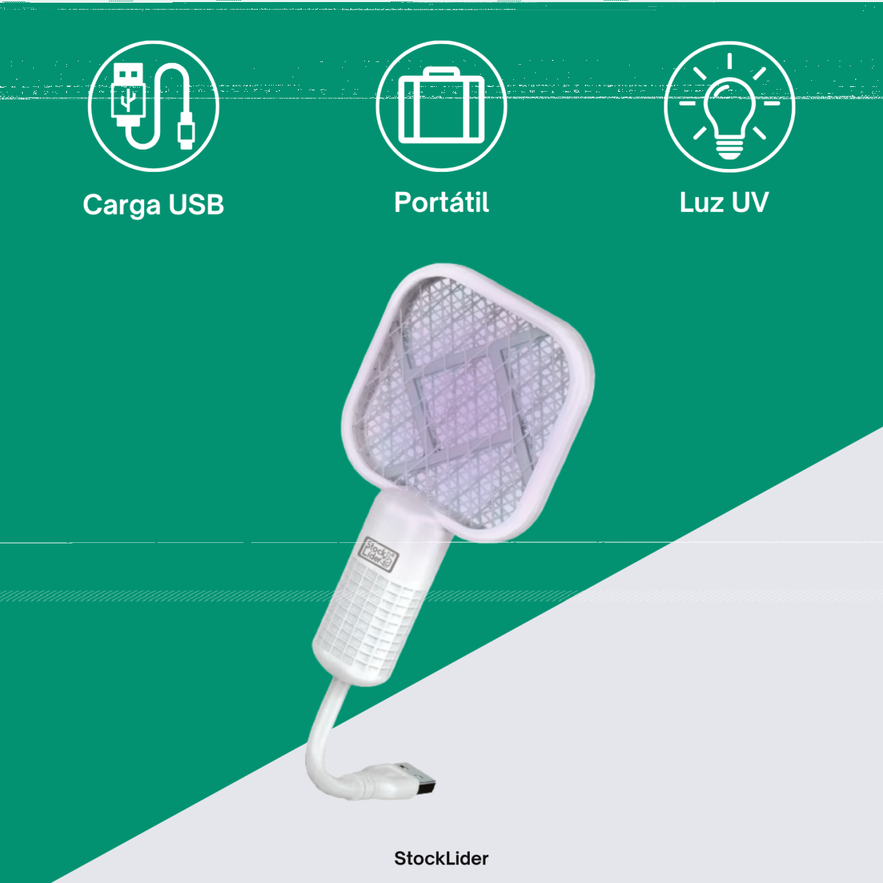🦟⚡ ELIMINA MOSQUITOS EN SEGUNDOS Y DISFRUTA TUS NOCHES SIN PICADURAS  👉 Raqueta Matamosquitos Recargable USB con Luz UV