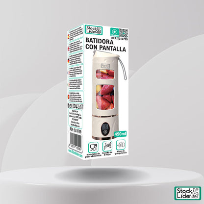 👉 🥤 ¿SIN TIEMPO PARA COMER BIEN? BATIDO LISTO EN SEGUNDOS- Batidora portátil con pantalla digital.