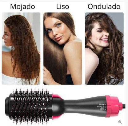 💇‍♀️✨ ALISA, SECA Y DA VOLUMEN EN MINUTOS SIN SALIR DE CASA  👉 Cepillo Secador y Alisador 3 en 1 (1000W Profesional)