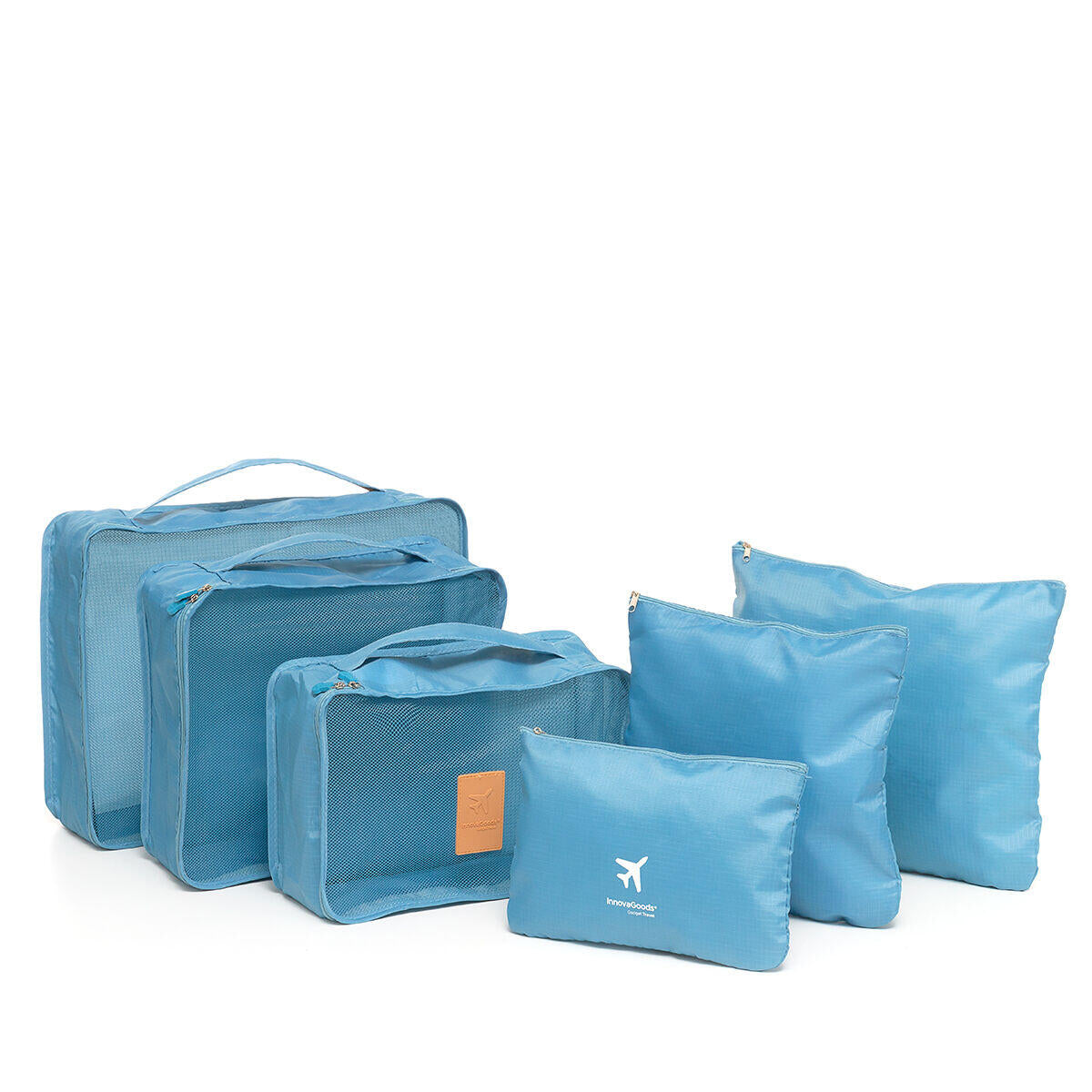 🧳 ORGANIZA TU MALETA EN SEGUNDOS Y VIAJA SIN CAOS Set de 6 bolsas organizadoras que ahorran espacio y tiempo