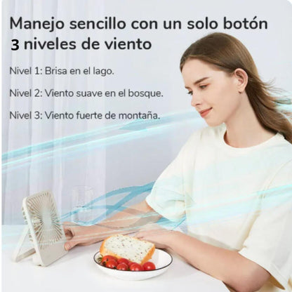 🌀 REFRESCATE EN SEGUNDOS DONDE QUIERAS- Ventilador portátil silencioso y potente.
